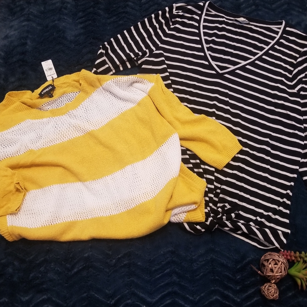 Express sweater and shirt